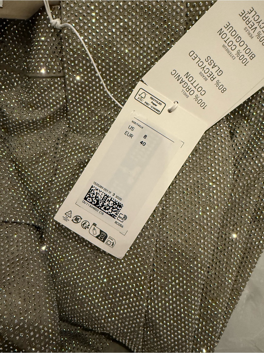 Stella McCartney Sparkle Embellished Barrel Leg Pants - Picture 5 of 5